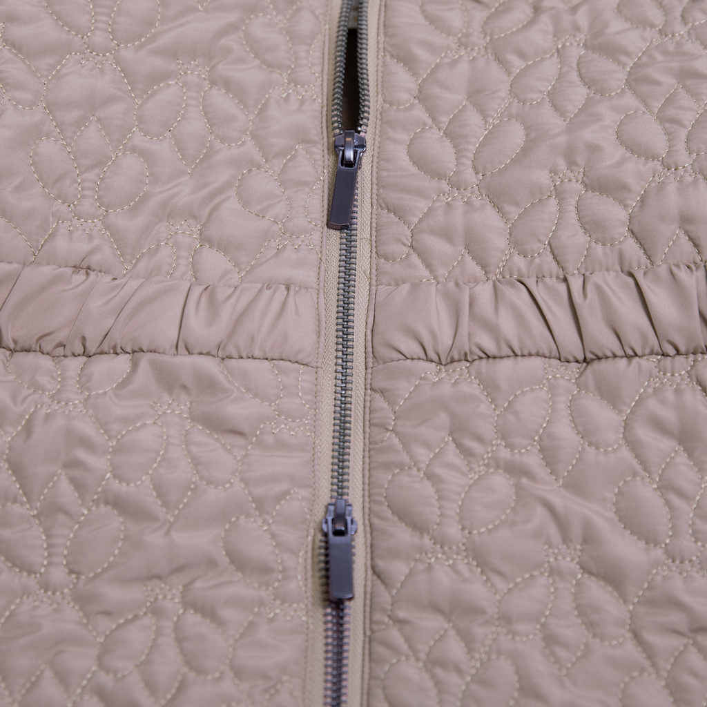 Regina Quiltat Jacka med krage i Fuskpäls