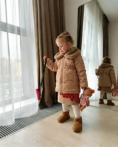 Regina Quiltat Jacka med krage i Fuskpäls