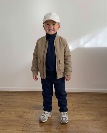 Rex Quiltad Bomberjacka i strukturerat textil