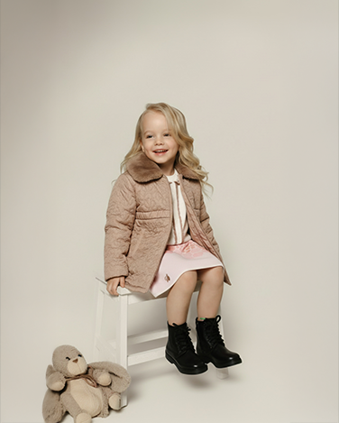 Regina Quiltat Jacka med krage i Fuskpäls