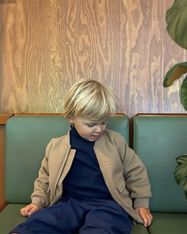 Rex Quiltad Bomberjacka i strukturerat textil