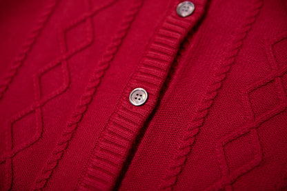 Regalia Mjuk Stickad Cable Knit Kofta