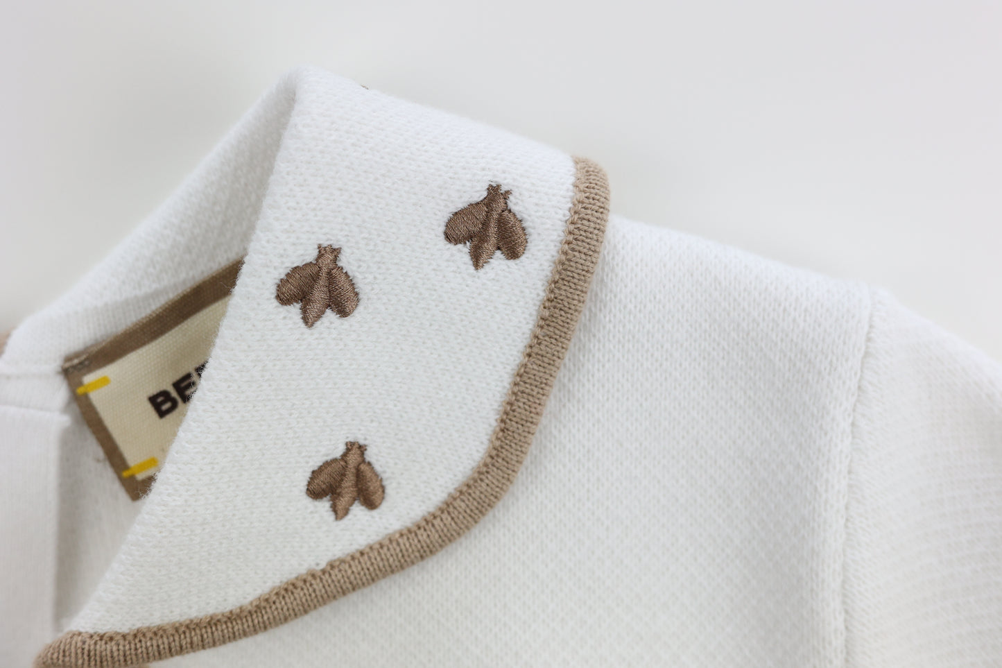 Scallop Mjuk Stickad Tröja med krage 