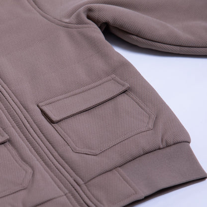 Rex Quiltad Bomberjacka i strukturerat textil