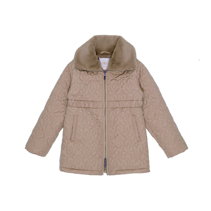 Regina Quiltat Jacka med krage i Fuskpäls