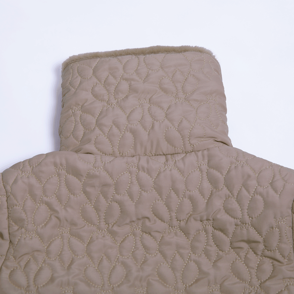 Regina Quiltat Jacka med krage i Fuskpäls