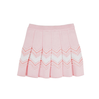 Buzz Plisserad Mjuk Stickad Kjol