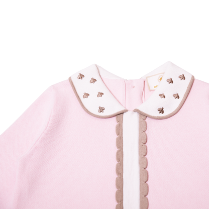 Scallop Mjuk Stickad Tröja med krage 