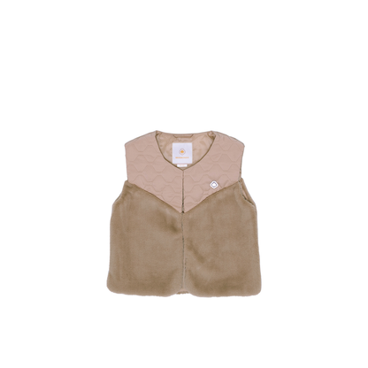 Aurea Quiltad Väst med Fuskpäls