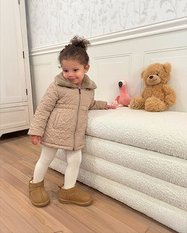 Regina Quiltat Jacka med krage i Fuskpäls