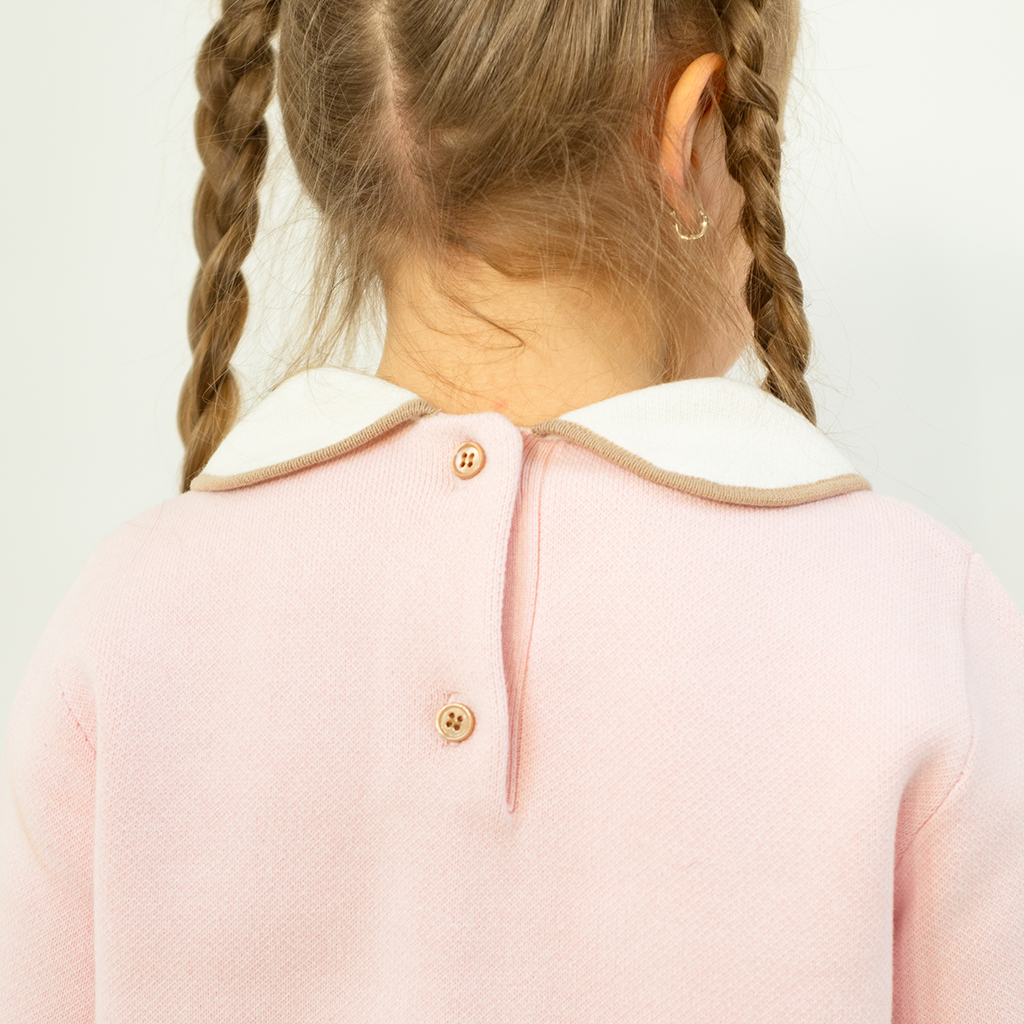 Scallop Mjuk Stickad Tröja med krage 