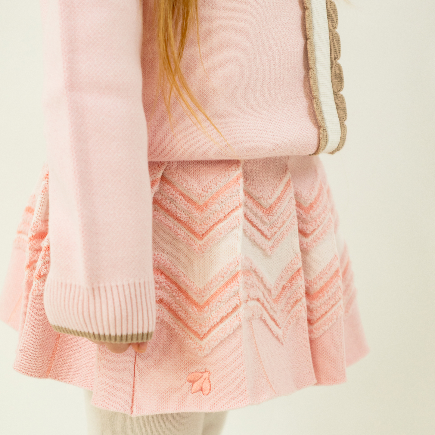 Buzz Plisserad Mjuk Stickad Kjol