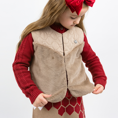 Regalia Mjuk Stickad Cable Knit Kofta