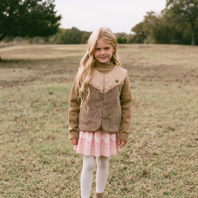 Buzz Plisserad Mjuk Stickad Kjol