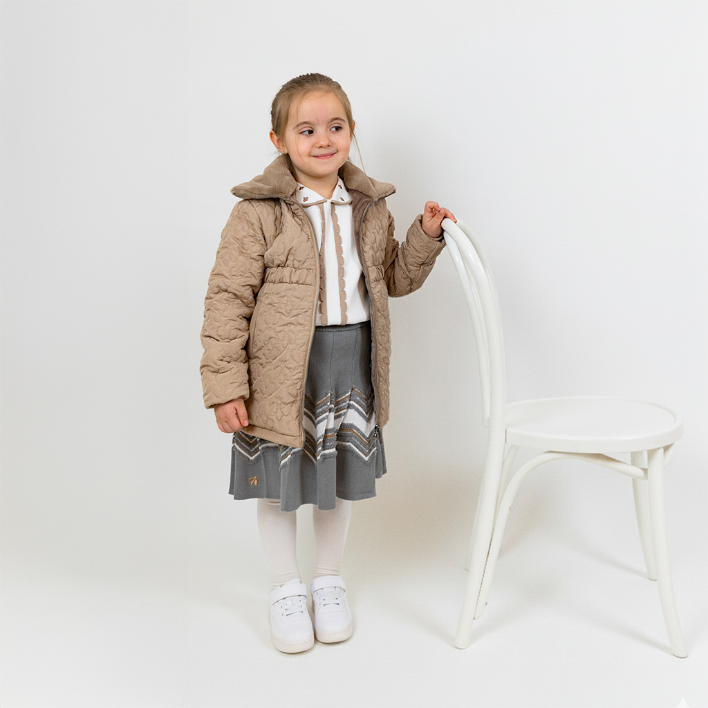 Regina Quiltat Jacka med krage i Fuskpäls