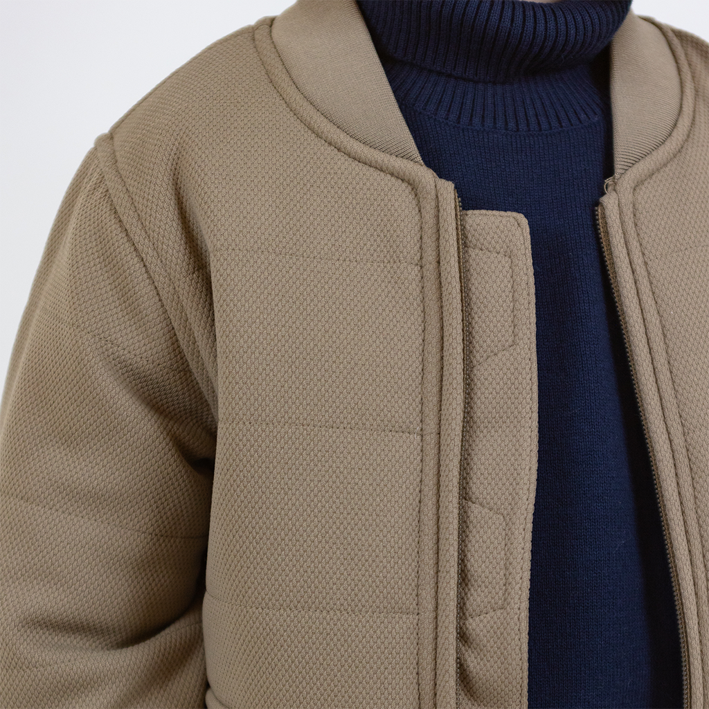 Rex Quiltad Bomberjacka i strukturerat textil