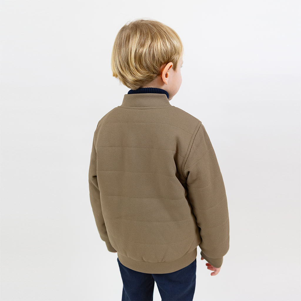 Rex Quiltad Bomberjacka i strukturerat textil